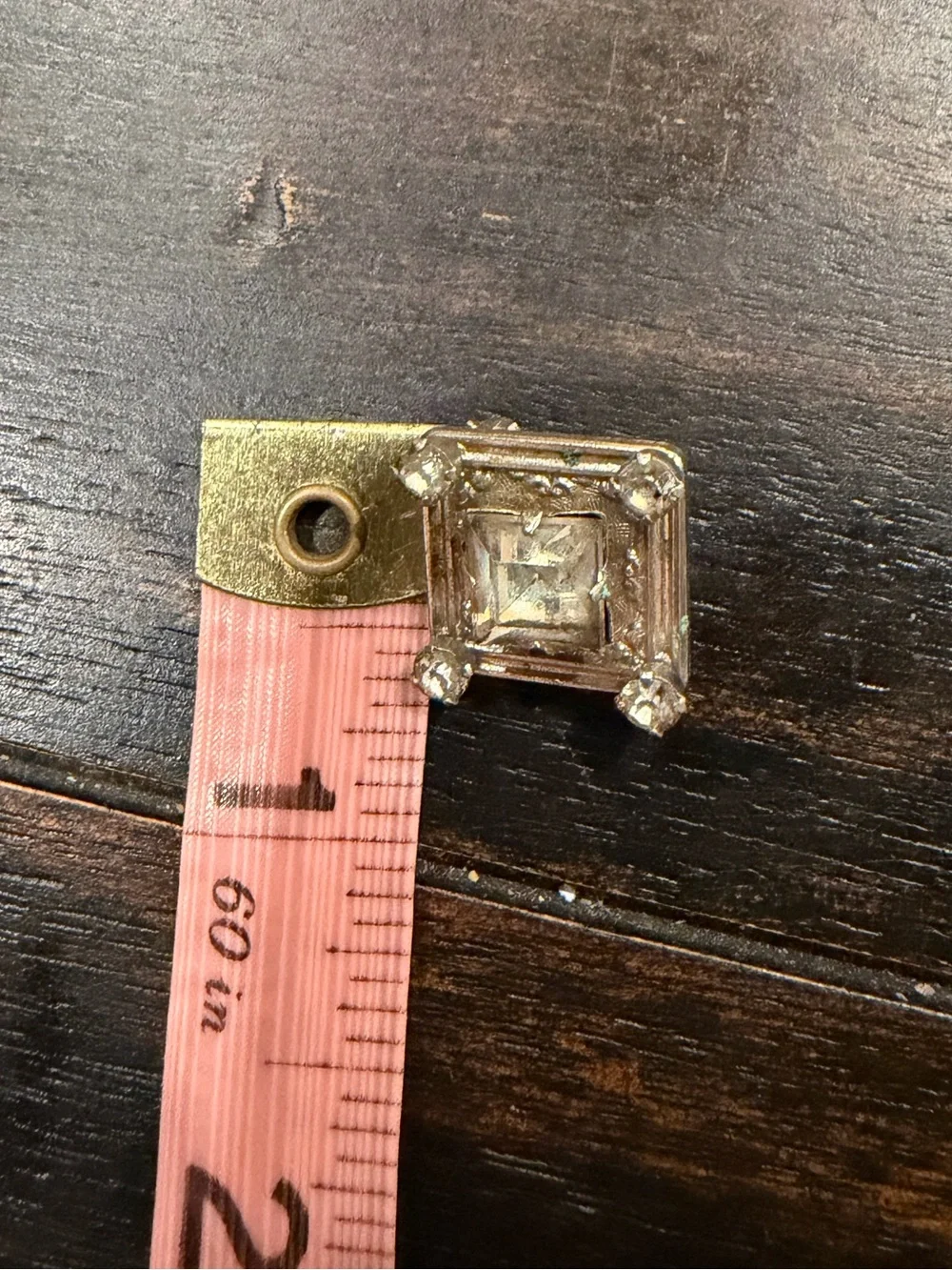 Vintage crystal twin pins